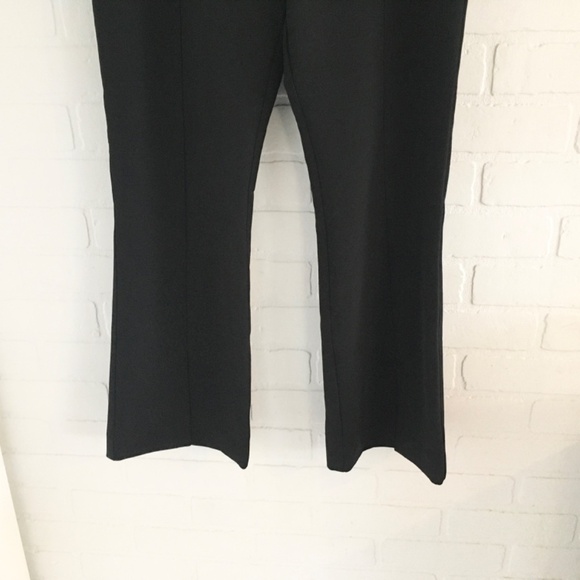 Anthropologie x Adrianna Papell Crop Pants Pull-on Front slit hem Black Sz 4 - Picture 3 of 16